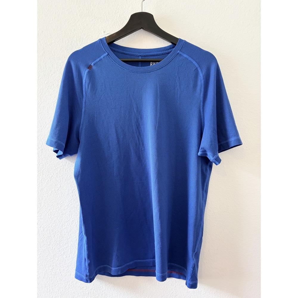 Rhone Men's Blue Performance Training T-Shirt Size Large Technical Athletic Top